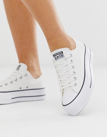 Converse Chuck Taylor Ox Platform Bijele - Ženske Tenisice | 51379KYRU